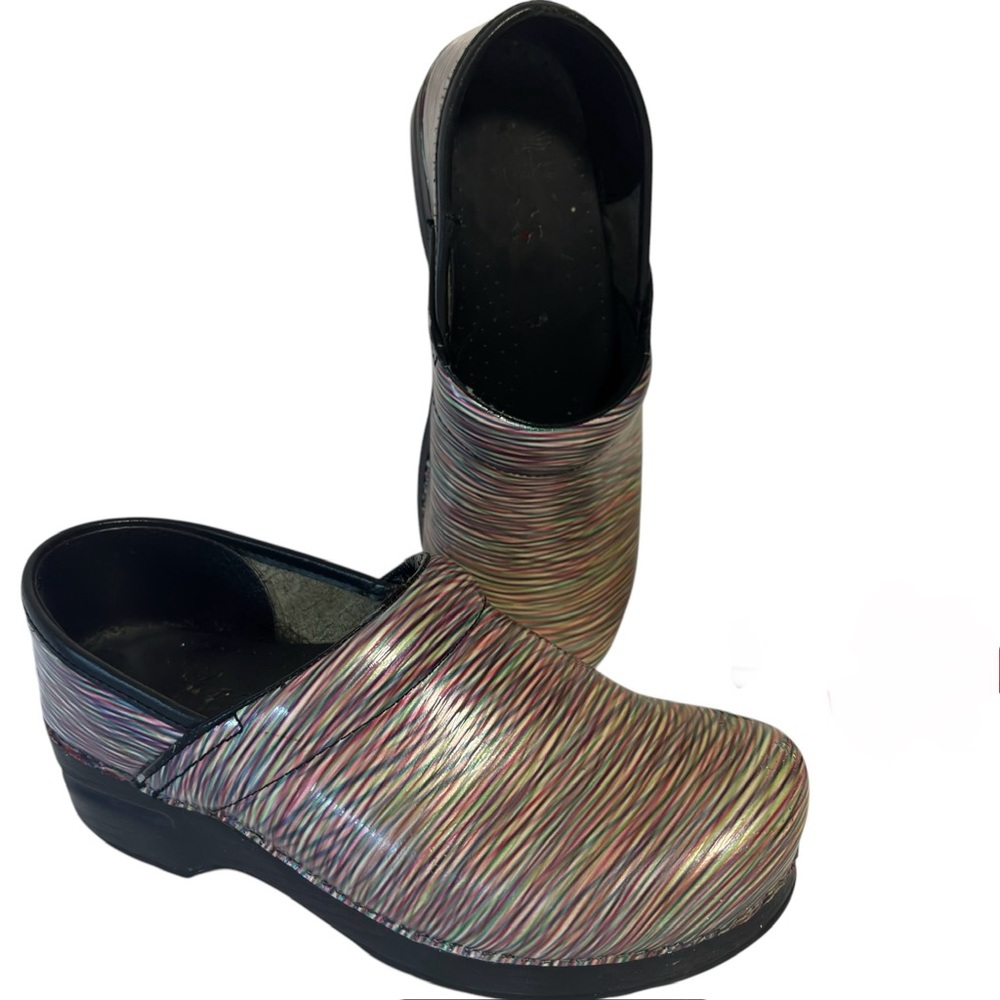 Dansko 39 Professional Style Stripe Clog Shoe Mul… - image 2